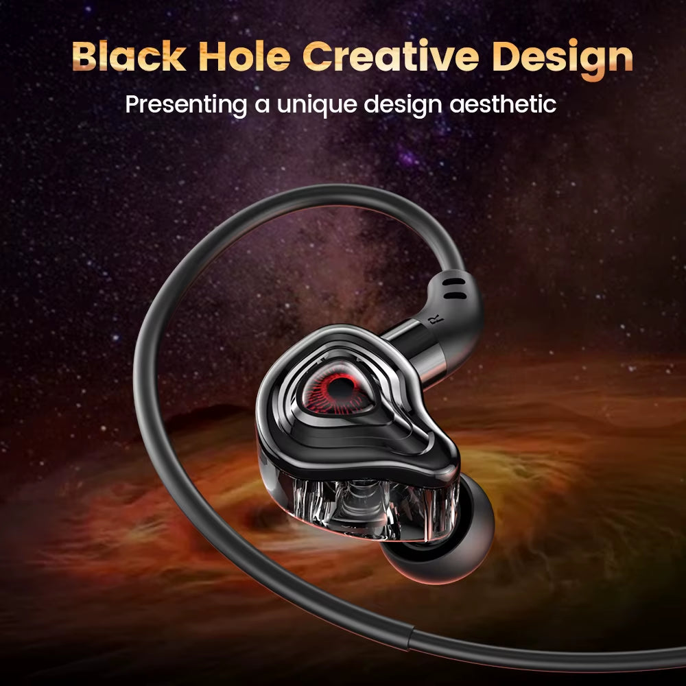 G59 Game Wired Headphones HIFI Bass In-Ear Headphones Wire Controlled with Microphone Noise Reduction Headphones