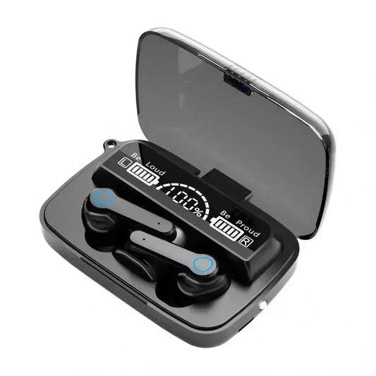 New M19 TWS Bluetooth Headphones 5.3 9D High Fidelity Wireless Headphones Touch IPX7 Waterproof Digital Display Headphones
