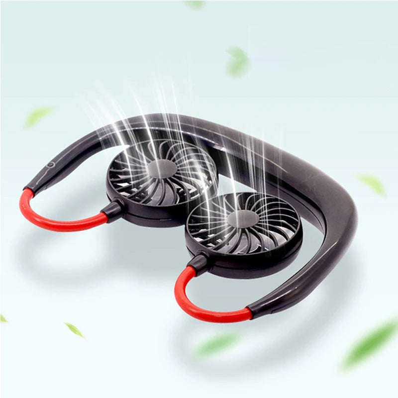 Summer Fan Hanging Neck Fan Charging Usb Hanging Neck Fan Mini Portable Electric Fan Outdoor Sports Cooling Fan