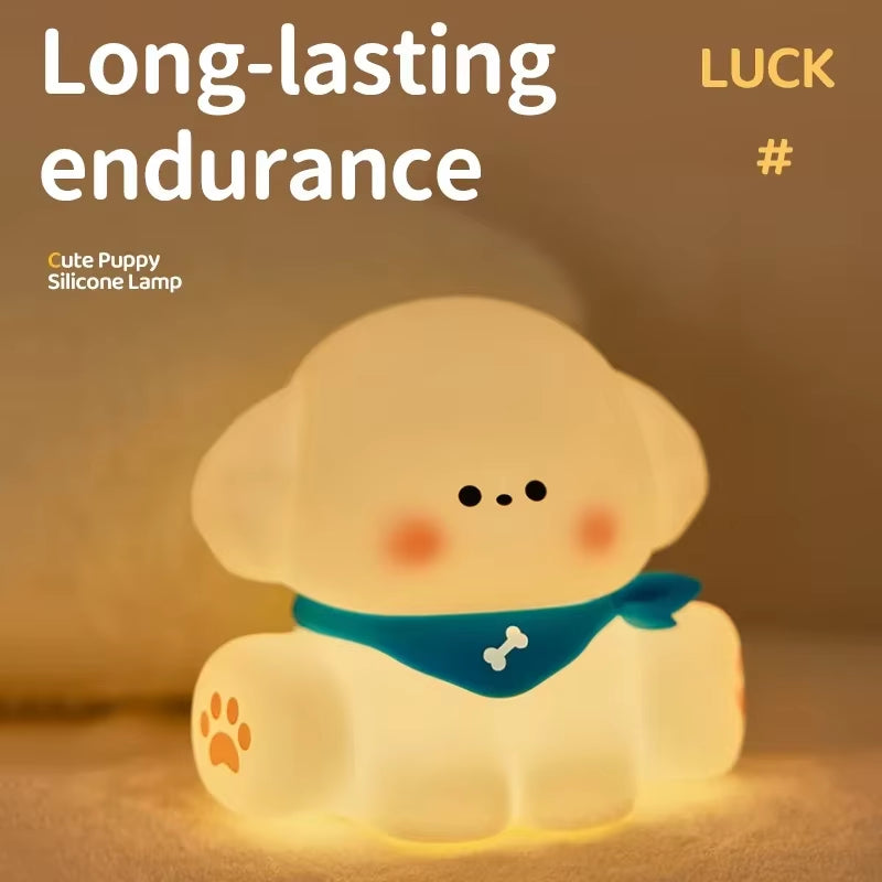 Rechargeable LED Night Light Cute Silicone Night Light with Timer Dimming Touch Lamp Bedside Decoration Lighting Children Gift