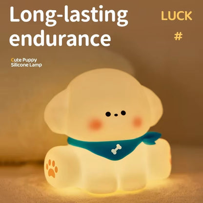 Rechargeable LED Night Light Cute Silicone Night Light with Timer Dimming Touch Lamp Bedside Decoration Lighting Children Gift
