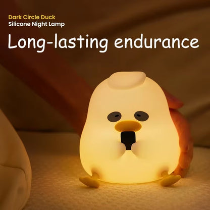 Rechargeable LED Night Light Cute Silicone Night Light with Timer Dimming Touch Lamp Bedside Decoration Lighting Children Gift