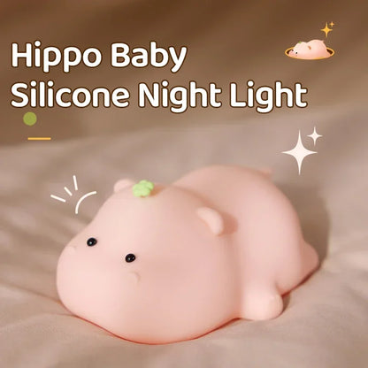 Rechargeable LED Night Light Cute Silicone Night Light with Timer Dimming Touch Lamp Bedside Decoration Lighting Children Gift
